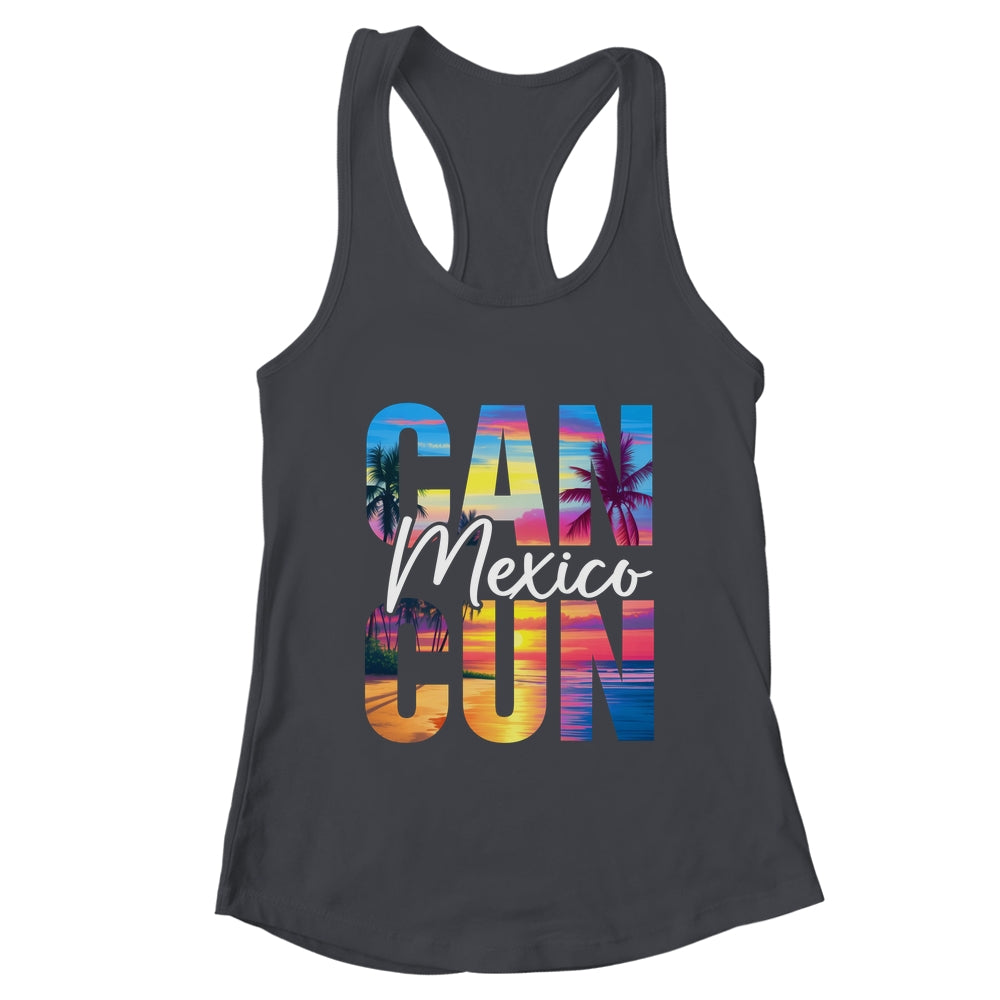 Cancun Mexico Palm Tree Sunset Beach Summer Vacation Trip Shirt & Tank Top | teecentury