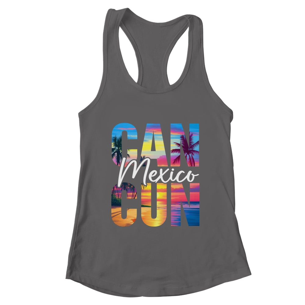 Cancun Mexico Palm Tree Sunset Beach Summer Vacation Trip Shirt & Tank Top | teecentury