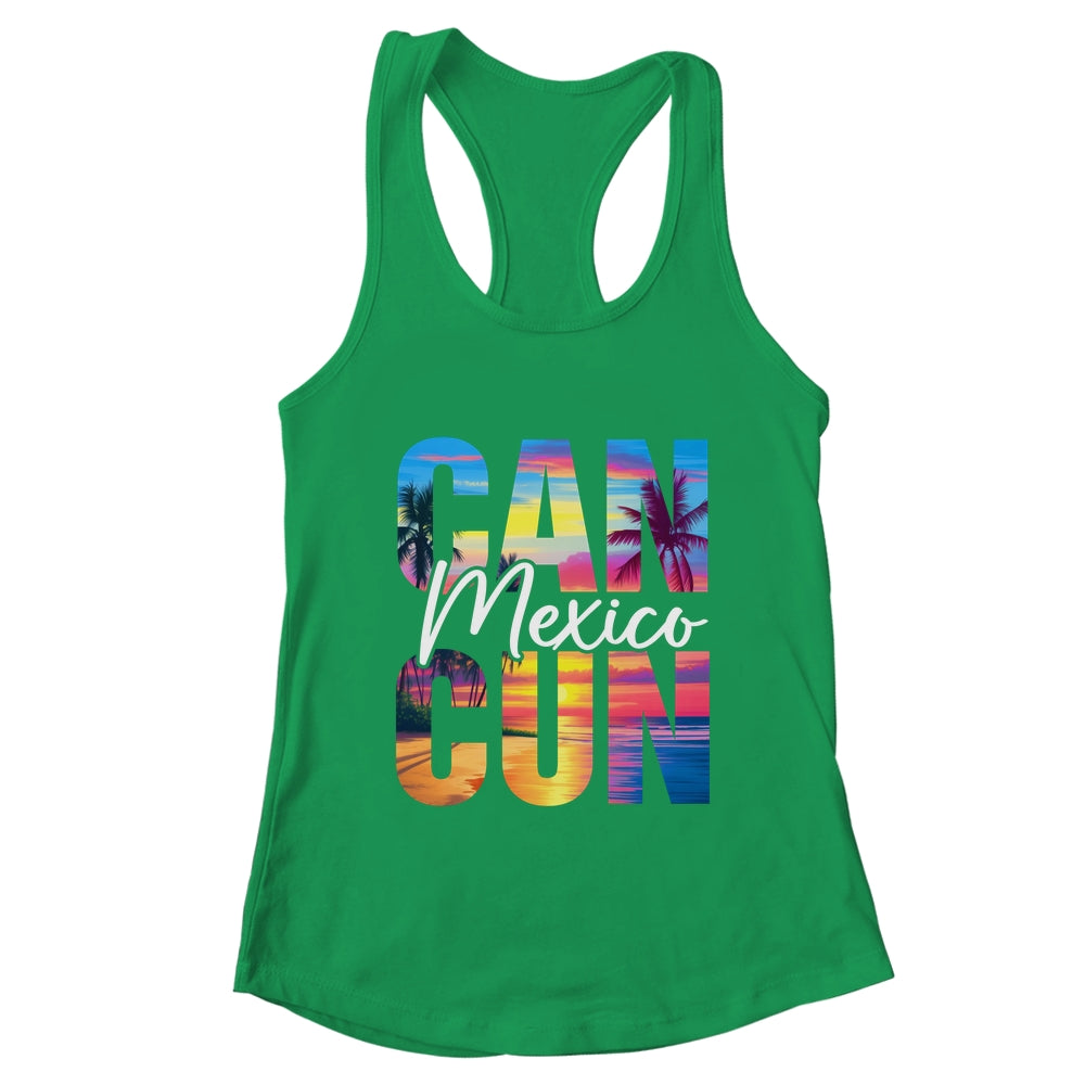 Cancun Mexico Palm Tree Sunset Beach Summer Vacation Trip Shirt & Tank Top | teecentury