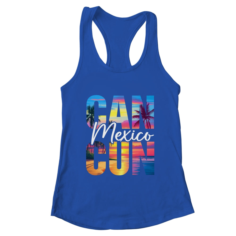 Cancun Mexico Palm Tree Sunset Beach Summer Vacation Trip Shirt & Tank Top | teecentury