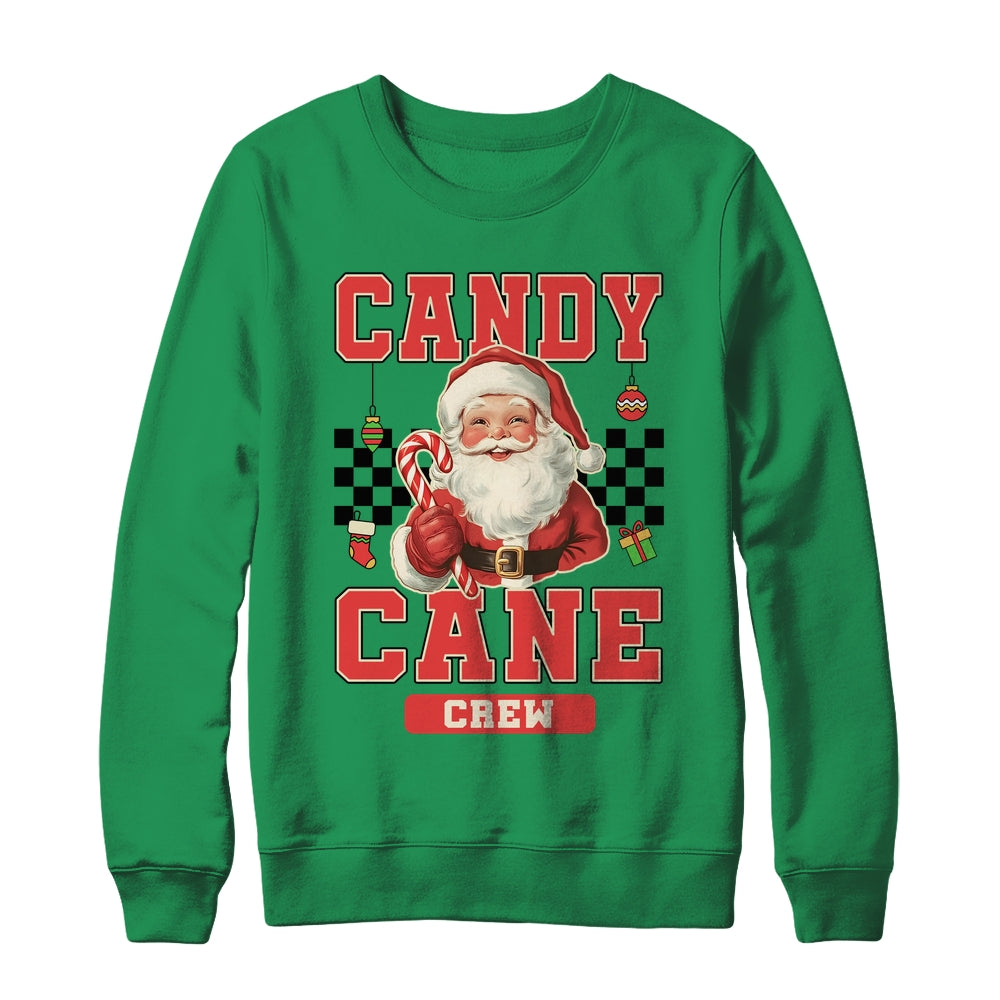 Candy Cane Crew Vintage Christmas Santa Claus Retro Xmas Shirt & Sweatshirt | teecentury