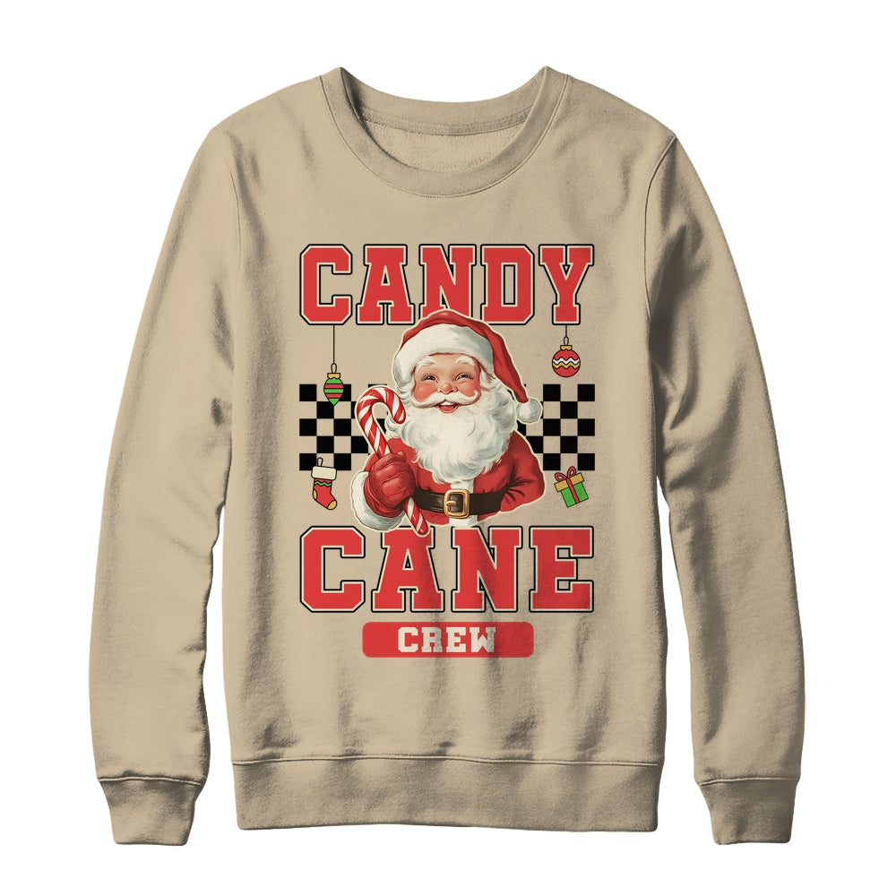 Candy Cane Crew Vintage Christmas Santa Claus Retro Xmas Shirt & Sweatshirt | teecentury
