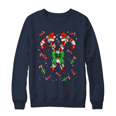 Candy Cane Santa Christmas Family Matching Funny Xmas Lights Shirt & Sweatshirt | teecentury