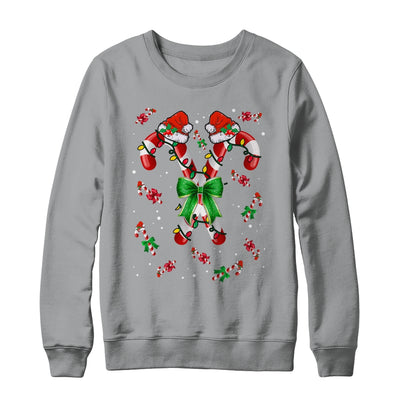 Candy Cane Santa Christmas Family Matching Funny Xmas Lights Shirt & Sweatshirt | teecentury