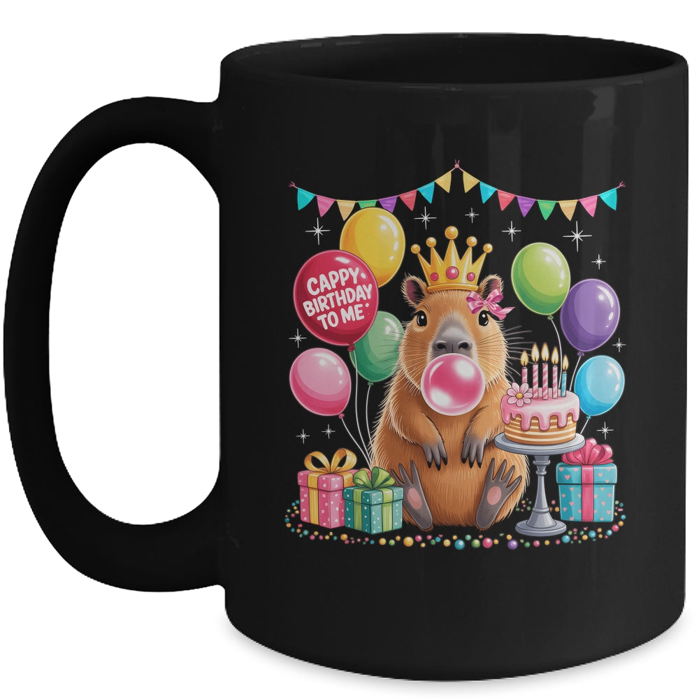 Cappy Birthday To Me Cute Capybara Birthday Girls Kids Mug | teecentury