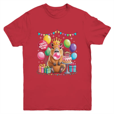 Cappy Birthday To Me Cute Capybara Birthday Girls Kids Youth Shirt | teecentury