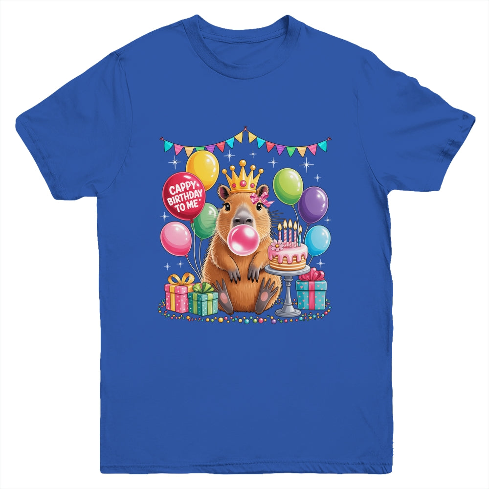 Cappy Birthday To Me Cute Capybara Birthday Girls Kids Youth Shirt | teecentury