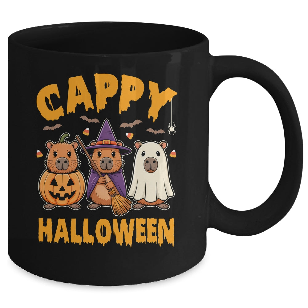 Cappy Halloween Funny Capybara Ghost Witch Pumpkin Spooky Mug | teecentury