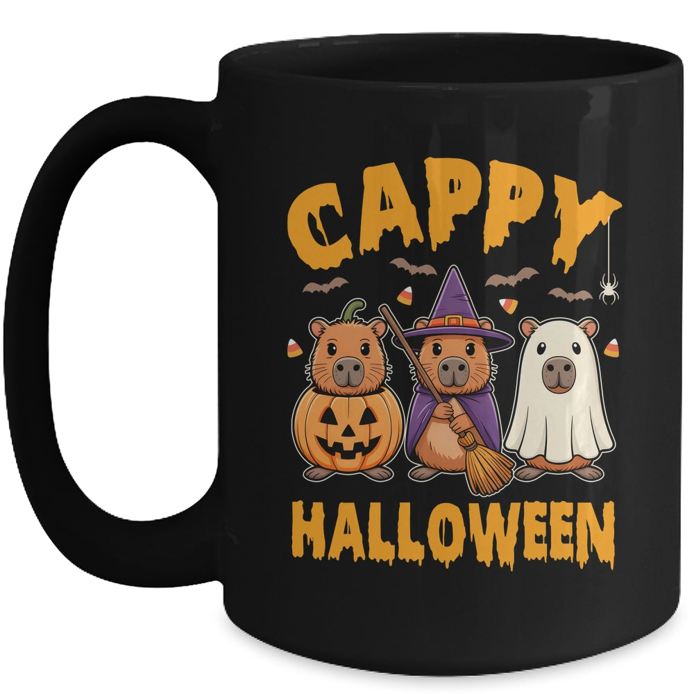 Cappy Halloween Funny Capybara Ghost Witch Pumpkin Spooky Mug | teecentury
