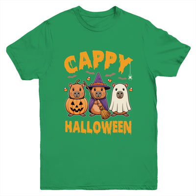 Cappy Halloween Funny Capybara Ghost Witch Pumpkin Spooky Youth Shirt | teecentury