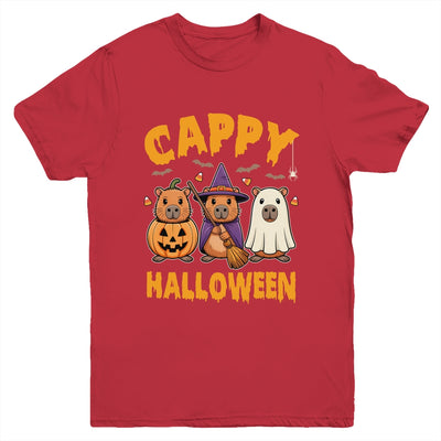 Cappy Halloween Funny Capybara Ghost Witch Pumpkin Spooky Youth Shirt | teecentury
