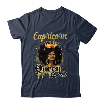 Capricorn Queen Birthday Afro Girls Black Zodiac Birthday Shirt & Tank Top | teecentury