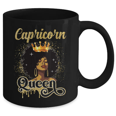 Capricorn Queen Birthday Afro Girls Black Zodiac Birthday Mug | teecentury