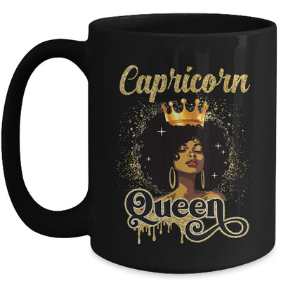 Capricorn Queen Birthday Afro Girls Black Zodiac Birthday Mug | teecentury