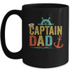 Captain Dad Pontoon Lake Sailor Fishing Boating For Men Mug | teecentury