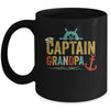 Captain Grandpa Pontoon Lake Sailor Fishing Boating For Men Mug | teecentury