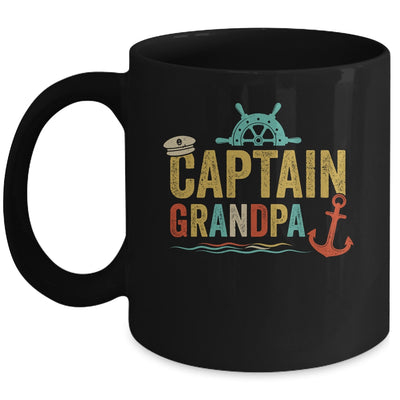 Captain Grandpa Pontoon Lake Sailor Fishing Boating For Men Mug | teecentury