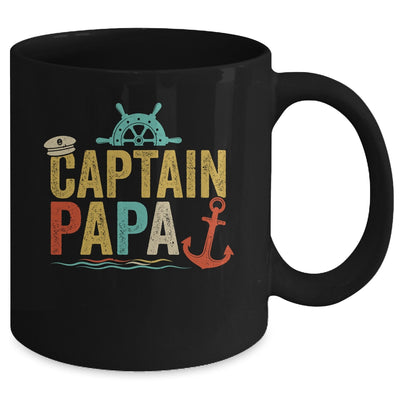 Captain Papa Pontoon Lake Sailor Fishing Boating For Men Mug | teecentury