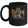 Captain Papa Pontoon Lake Sailor Fishing Boating For Men Mug | teecentury