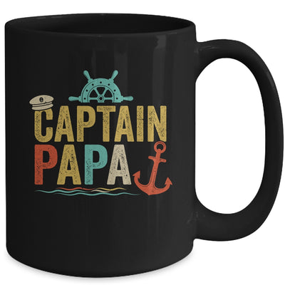 Captain Papa Pontoon Lake Sailor Fishing Boating For Men Mug | teecentury