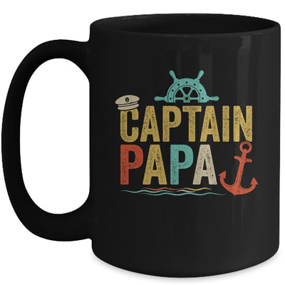 Captain Papa Pontoon Lake Sailor Fishing Boating For Men Mug | teecentury