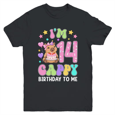 Capybara Birthday 14 Kawaii Capybara 14Th Birthday Girl Youth Shirt | teecentury
