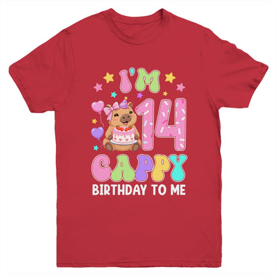 Capybara Birthday 14 Kawaii Capybara 14Th Birthday Girl Youth Shirt | teecentury