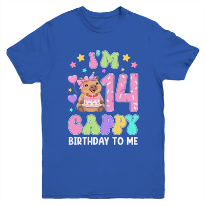 Capybara Birthday 14 Kawaii Capybara 14Th Birthday Girl Youth Shirt | teecentury