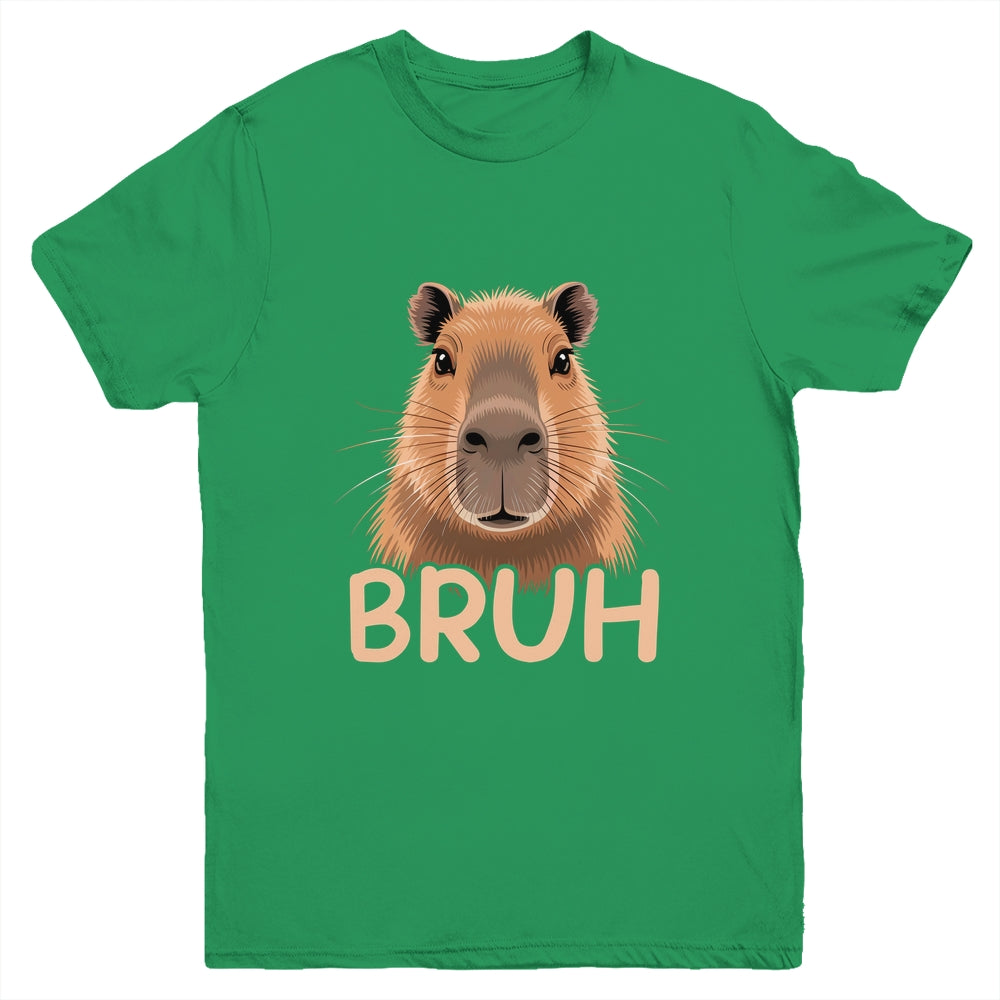 Capybara Bruh Funny Capy Meme Rodent Men Boys Kids Women Youth Shirt | teecentury