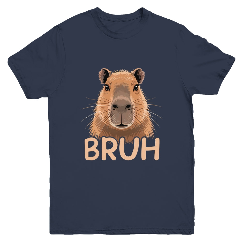 Capybara Bruh Funny Capy Meme Rodent Men Boys Kids Women Youth Shirt | teecentury