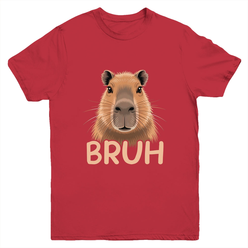 Capybara Bruh Funny Capy Meme Rodent Men Boys Kids Women Youth Shirt | teecentury