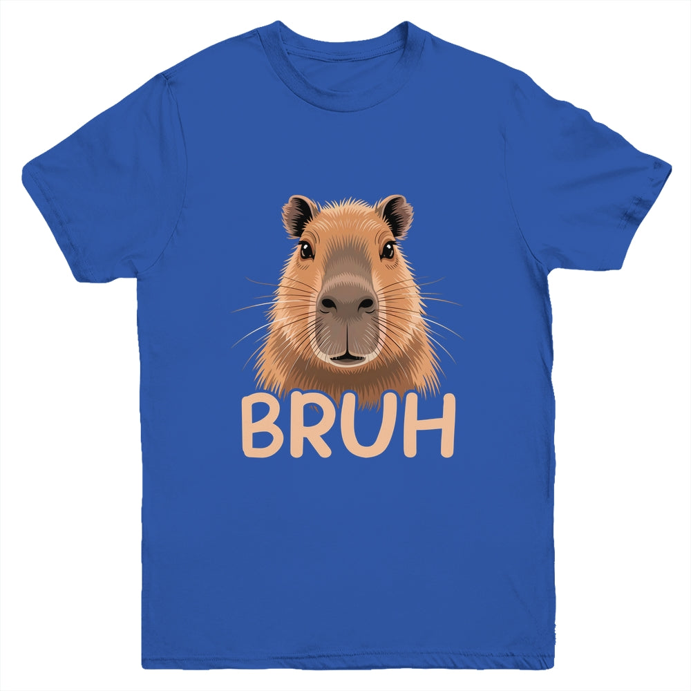 Capybara Bruh Funny Capy Meme Rodent Men Boys Kids Women Youth Shirt | teecentury