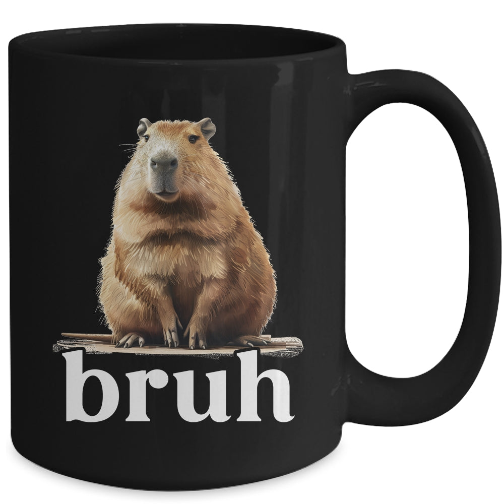 Capybara Cute Design For Men Women Boys Girls Capybara Bruh Mug | teecentury