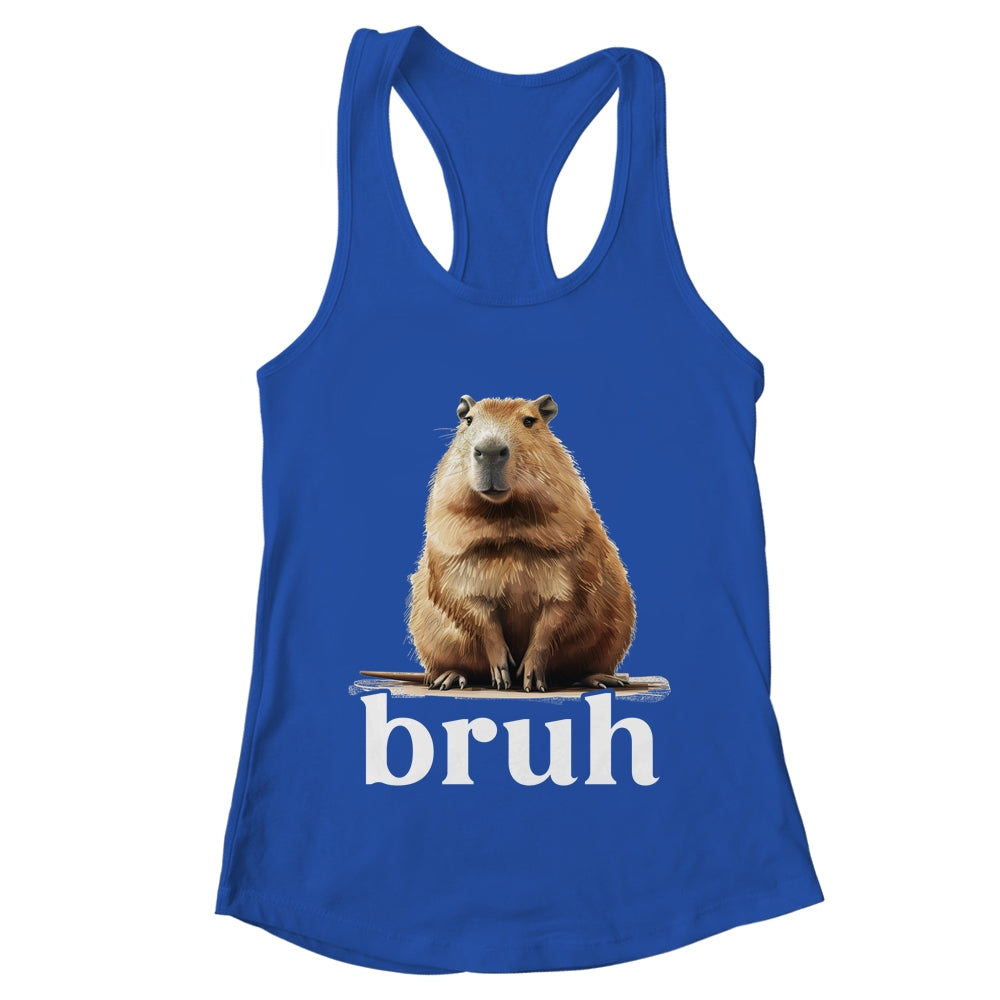 Capybara Cute Design For Men Women Boys Girls Capybara Bruh Shirt & Tank Top | teecentury
