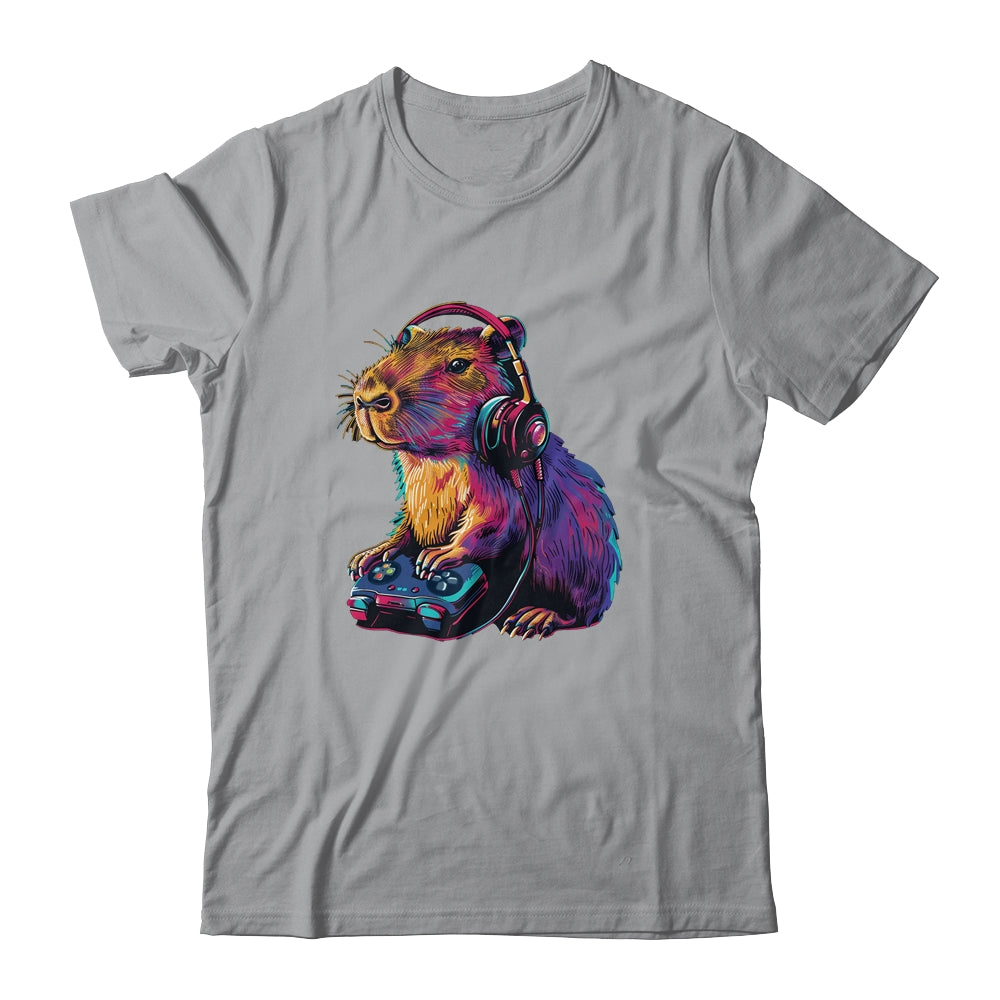 Capybara Funny Video Games Gamer Player Capybara Lover Shirt & Tank Top | teecentury