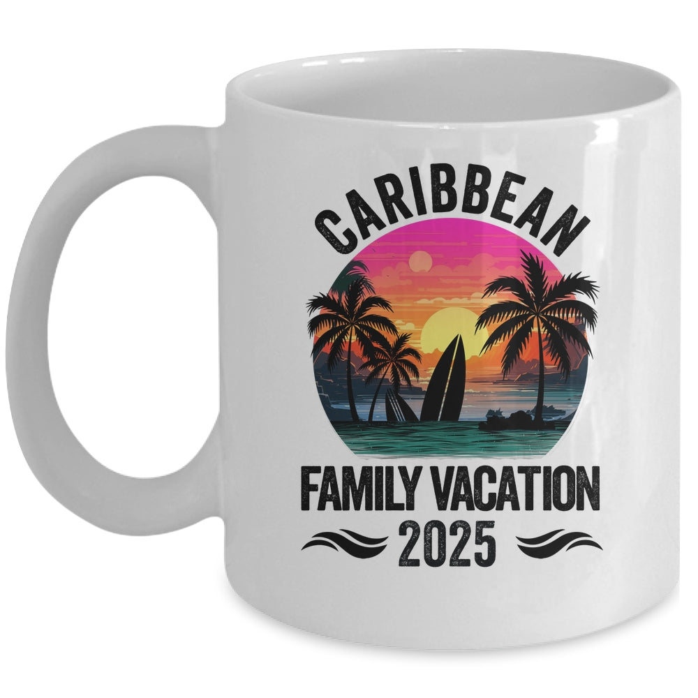 Caribbean Family Vacation 2025 Matching Outfits Beach Summer Mug | teecentury