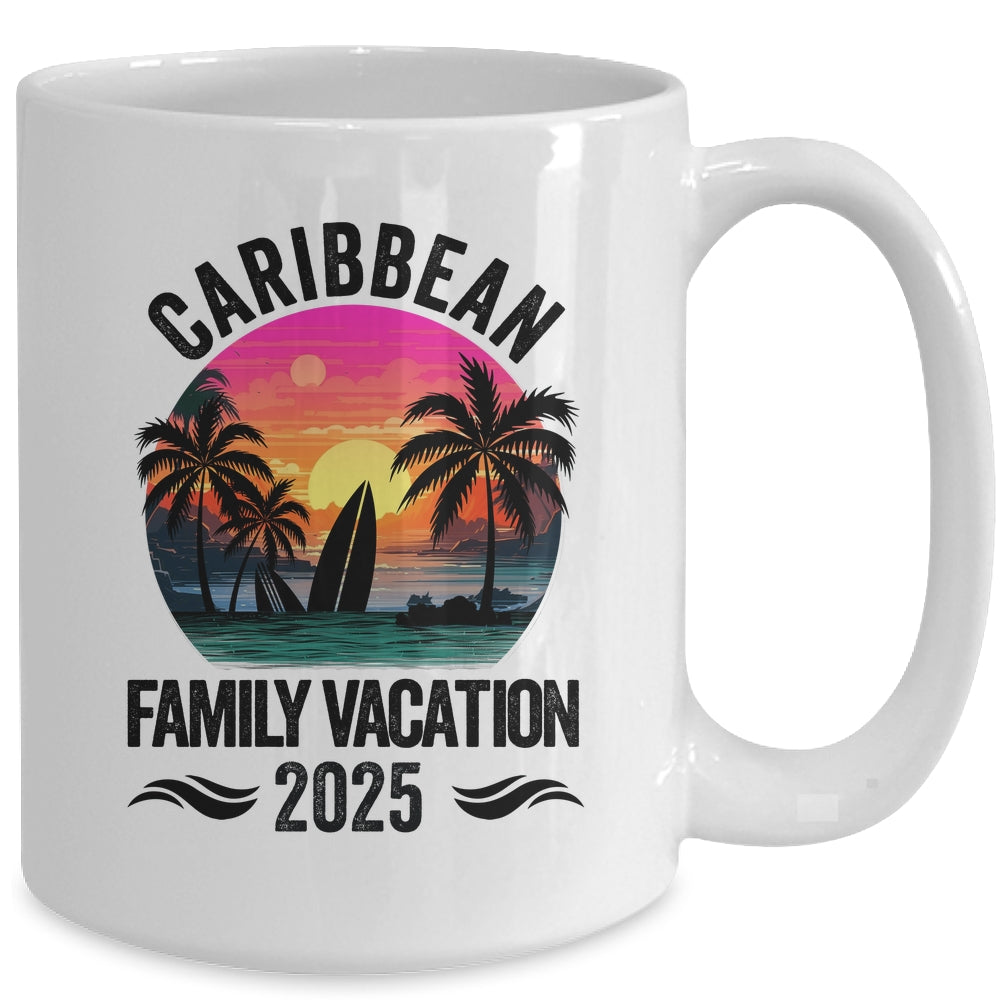 Caribbean Family Vacation 2025 Matching Outfits Beach Summer Mug | teecentury