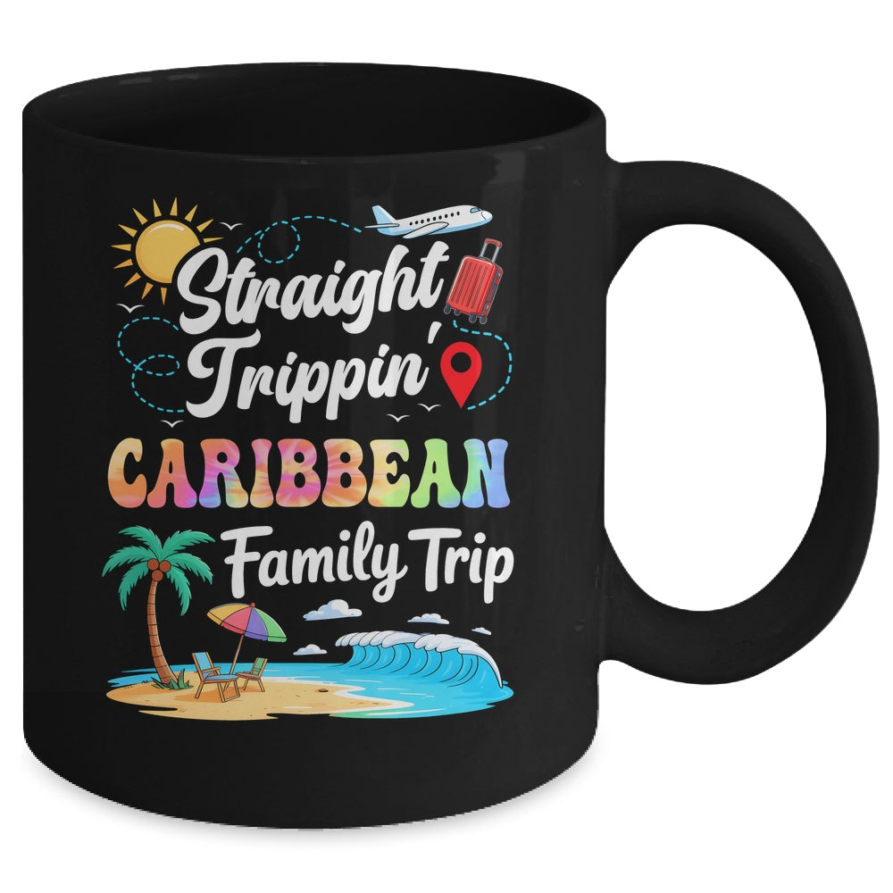 Caribbean Family Vacation 2025 Straight Trippin Trip Mug | teecentury