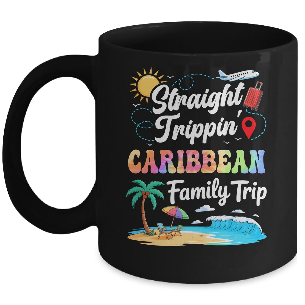 Caribbean Family Vacation 2025 Straight Trippin Trip Mug | teecentury