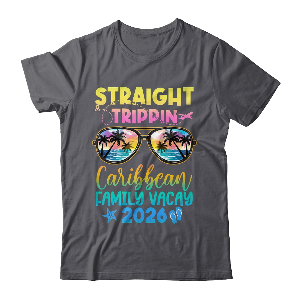 Caribbean Family Vacay Vacation 2026 Straight Trippin Shirt & Tank Top | teecentury