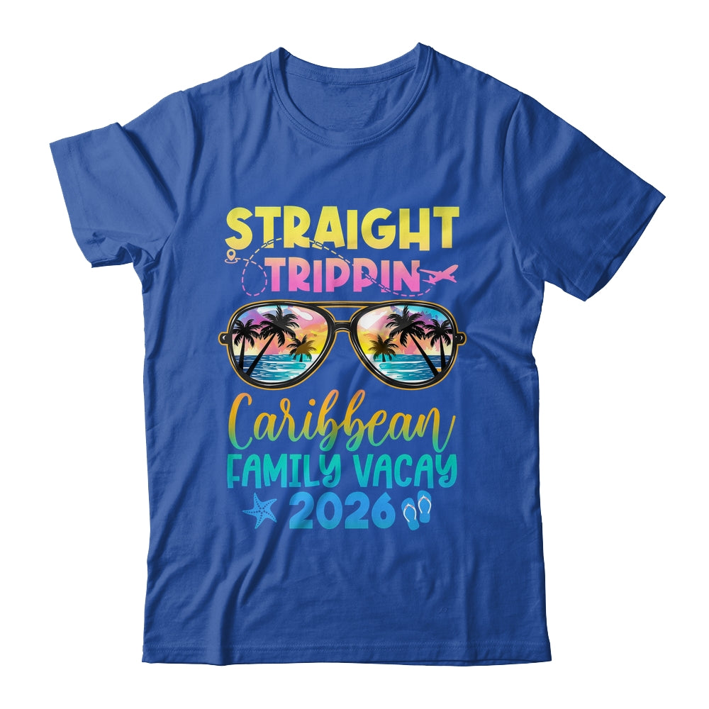 Caribbean Family Vacay Vacation 2026 Straight Trippin Shirt & Tank Top | teecentury