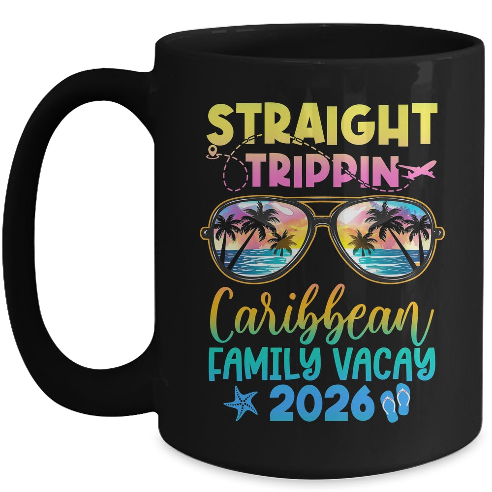 Caribbean Family Vacay Vacation 2026 Straight Trippin Mug | teecentury