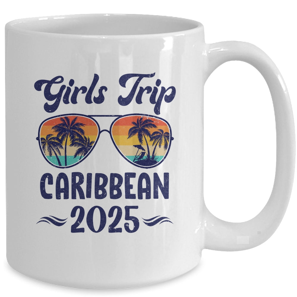 Caribbean Girls Trip Beach Vacation 2025 Matching Group Mug | teecentury