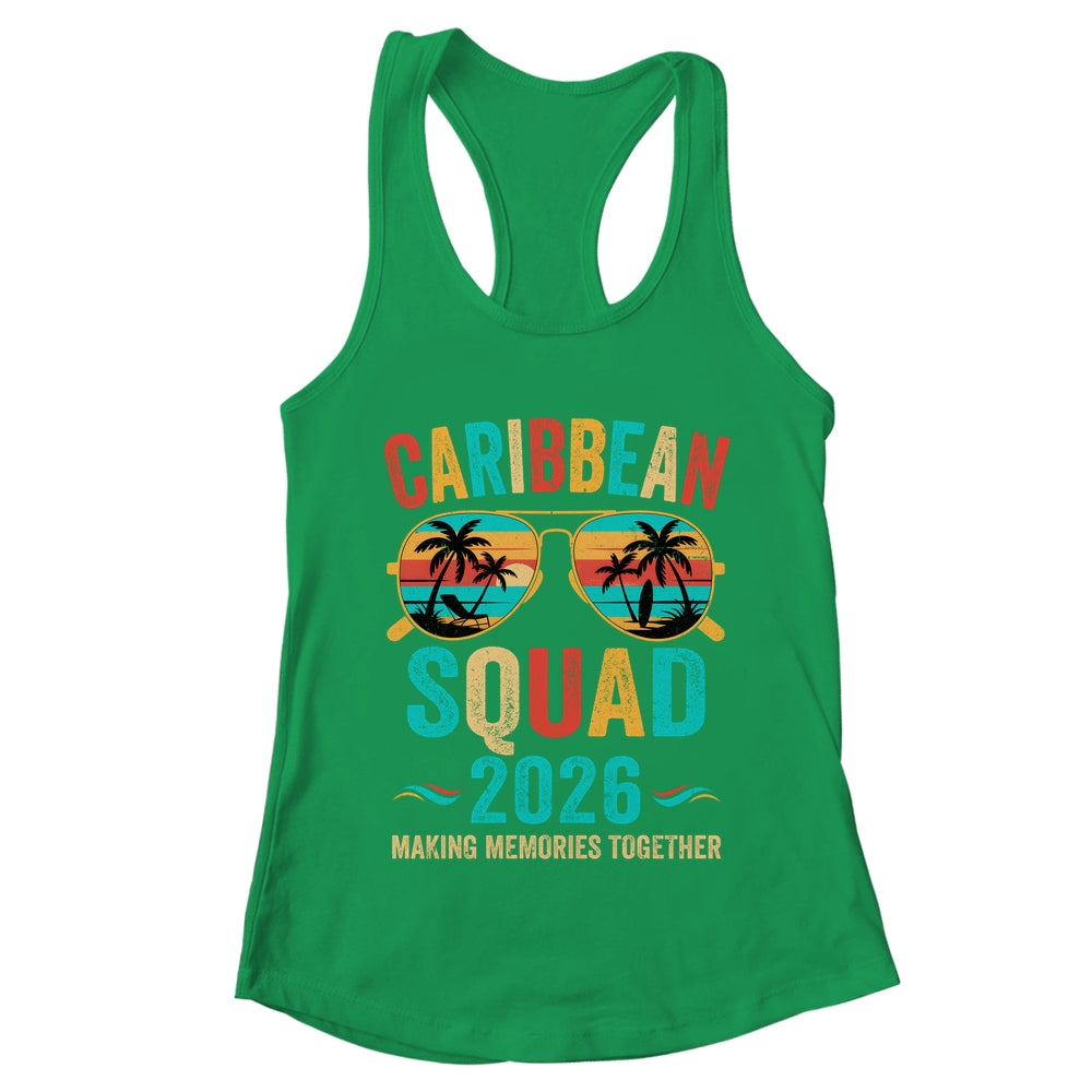 Caribbean Vacation Squad 2026 Family Matching Vintage Shirt & Tank Top | teecentury