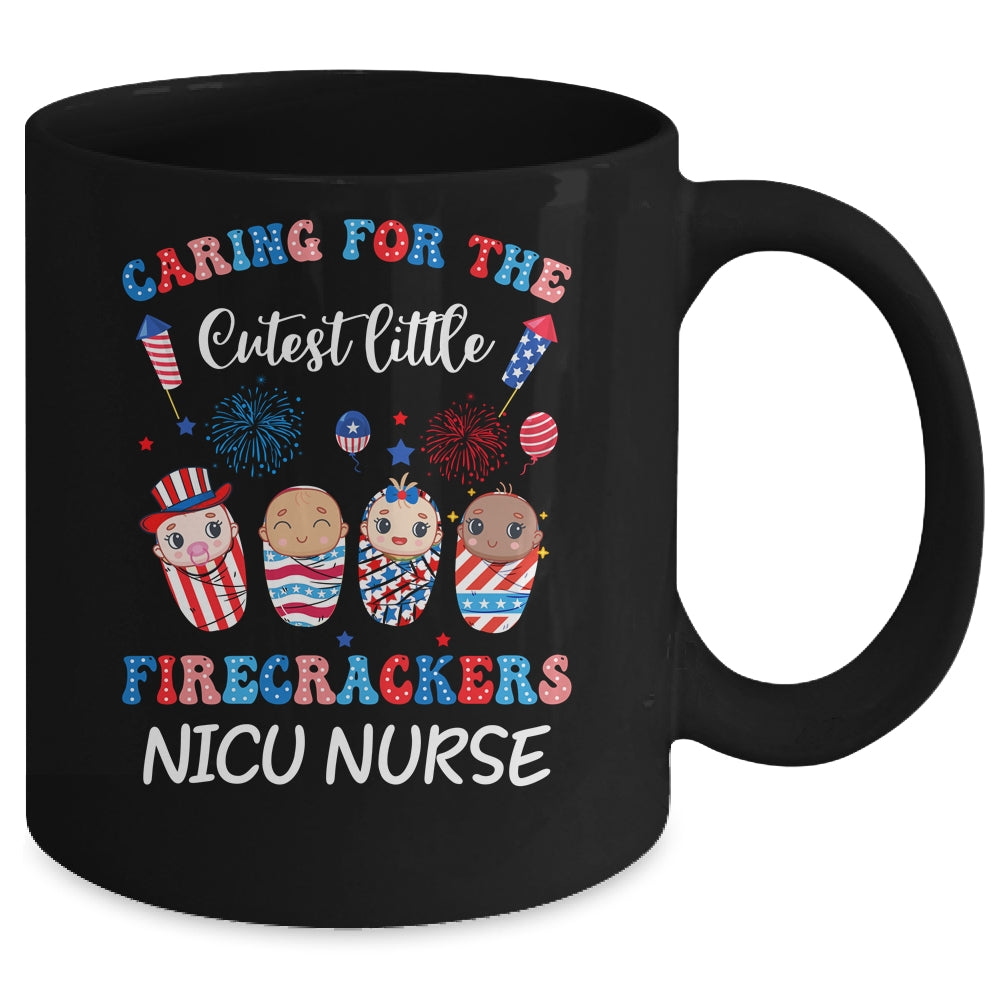 Caring For The Cutest Firecrackers NICU Nurse 4th Of July Mug | teecentury