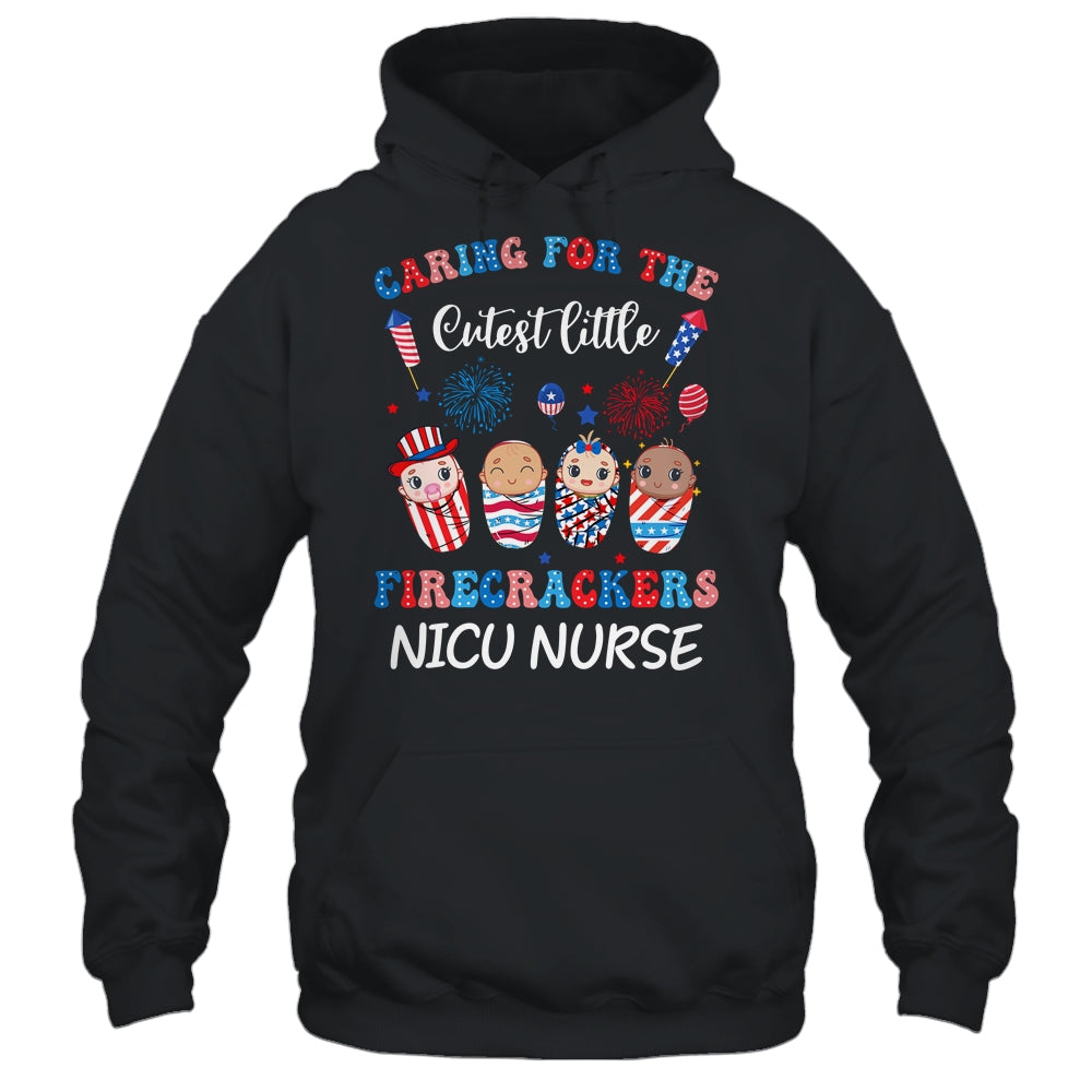 Caring For The Cutest Firecrackers NICU Nurse 4th Of July Shirt & Tank Top | teecentury