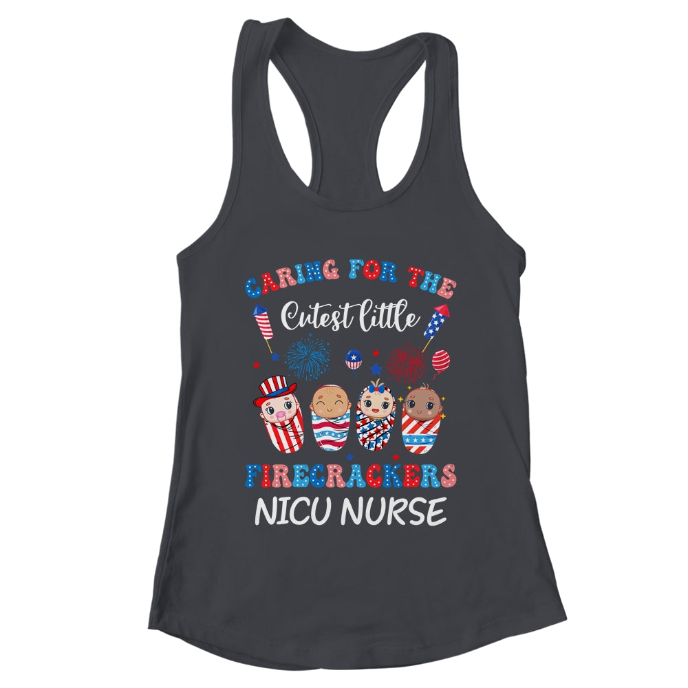 Caring For The Cutest Firecrackers NICU Nurse 4th Of July Shirt & Tank Top | teecentury