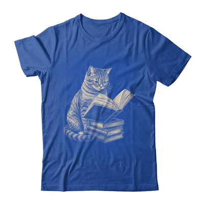 Cat Bookworm Reading Book Funny Cat Lovers Design Graphic Shirt & Tank Top | teecentury