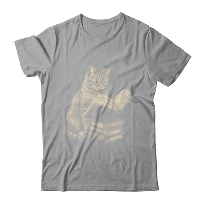 Cat Bookworm Reading Book Funny Cat Lovers Design Graphic Shirt & Tank Top | teecentury