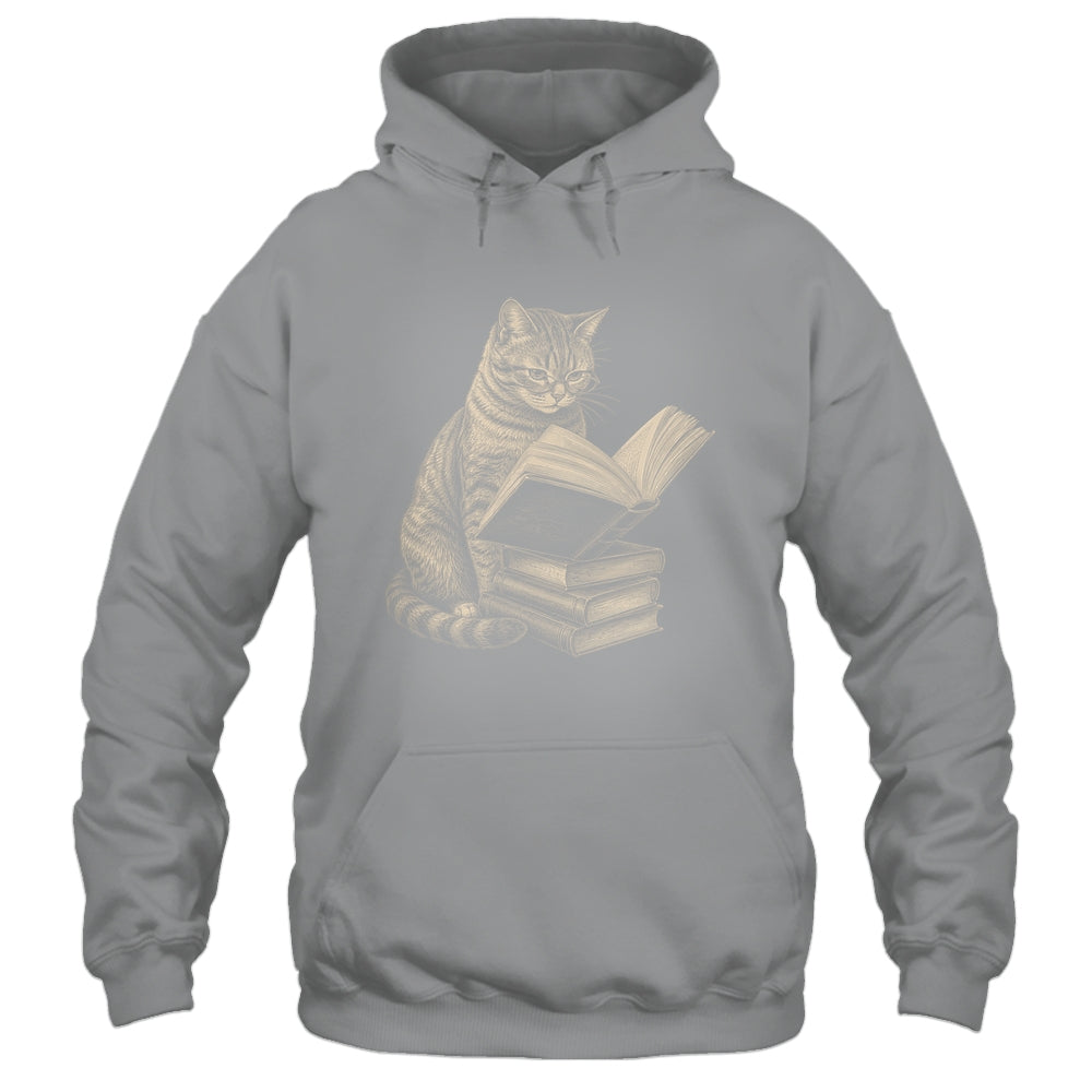 Cat Bookworm Reading Book Funny Cat Lovers Design Graphic Shirt & Tank Top | teecentury